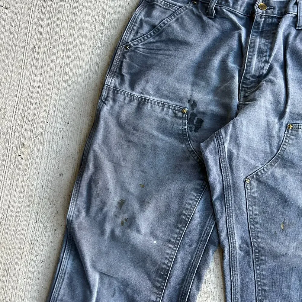 Carhartt faded gray double knee work wear carpenter pants